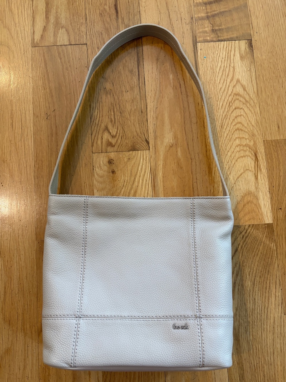 The Sak Soft Cream Leather Purse Shoulder Bag NWOT
